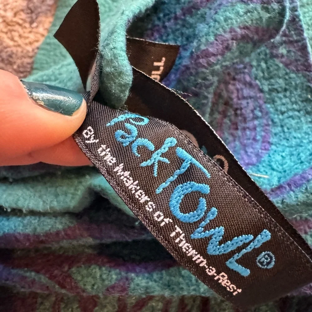 Teal and Purple Patterned Pack Towel